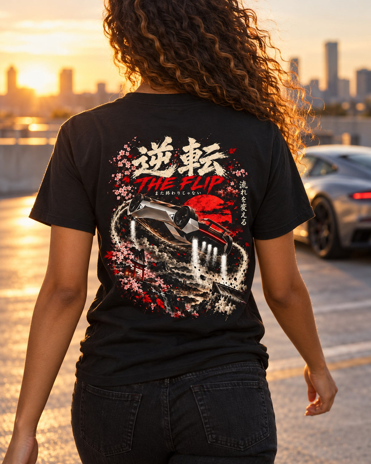 Tesla Roadster 2026 The Flip Shirt, Hoodie & More T-Shirt Black worn hero