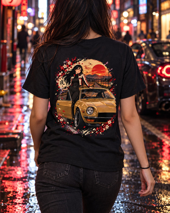Datsun 240Z Anime Girl Shirt, Hoodie & More T-Shirt Black worn hero
