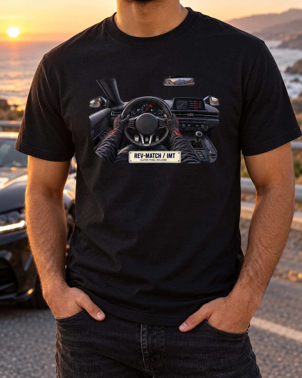 B58 3.0L Turbo Straight-Six Engine Bay Tee, GR Supra T-Shirt Black worn hero