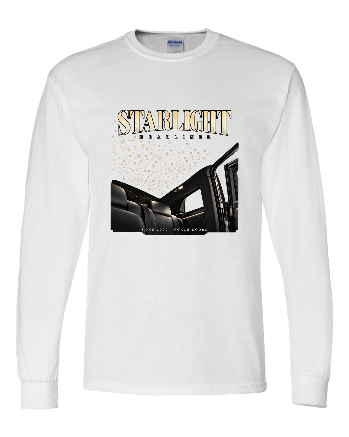 Rolls-Royce Phantom VIII starlight headliner macro white long sleeve front view with the design