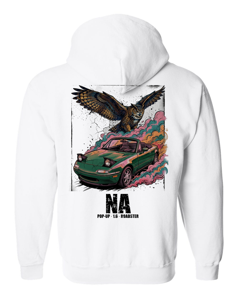Zip Hoodie White back