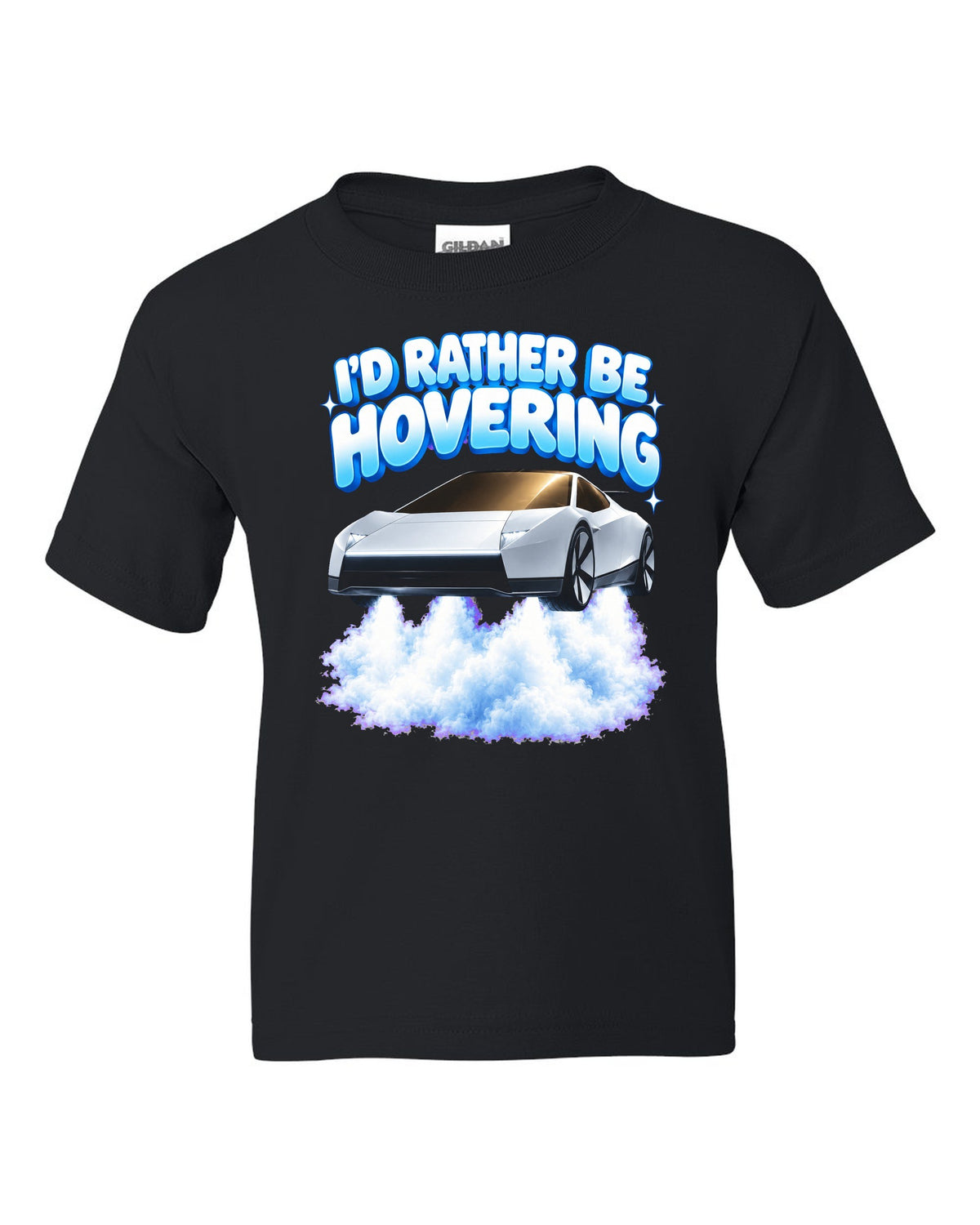 Tesla Roadster Rather Be Hovering Kids Tee Black front