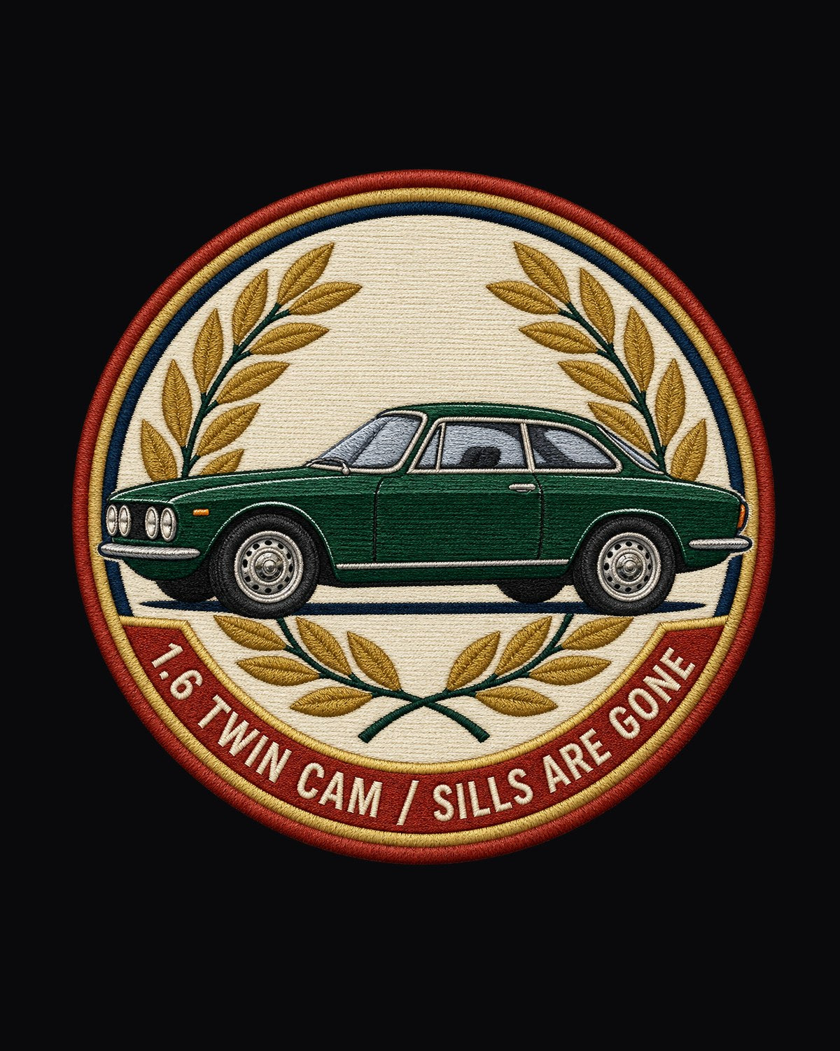Alfa Romeo Giulia Sprint GT 105 Varsity Crest, Sills Are Gone Shirt design only