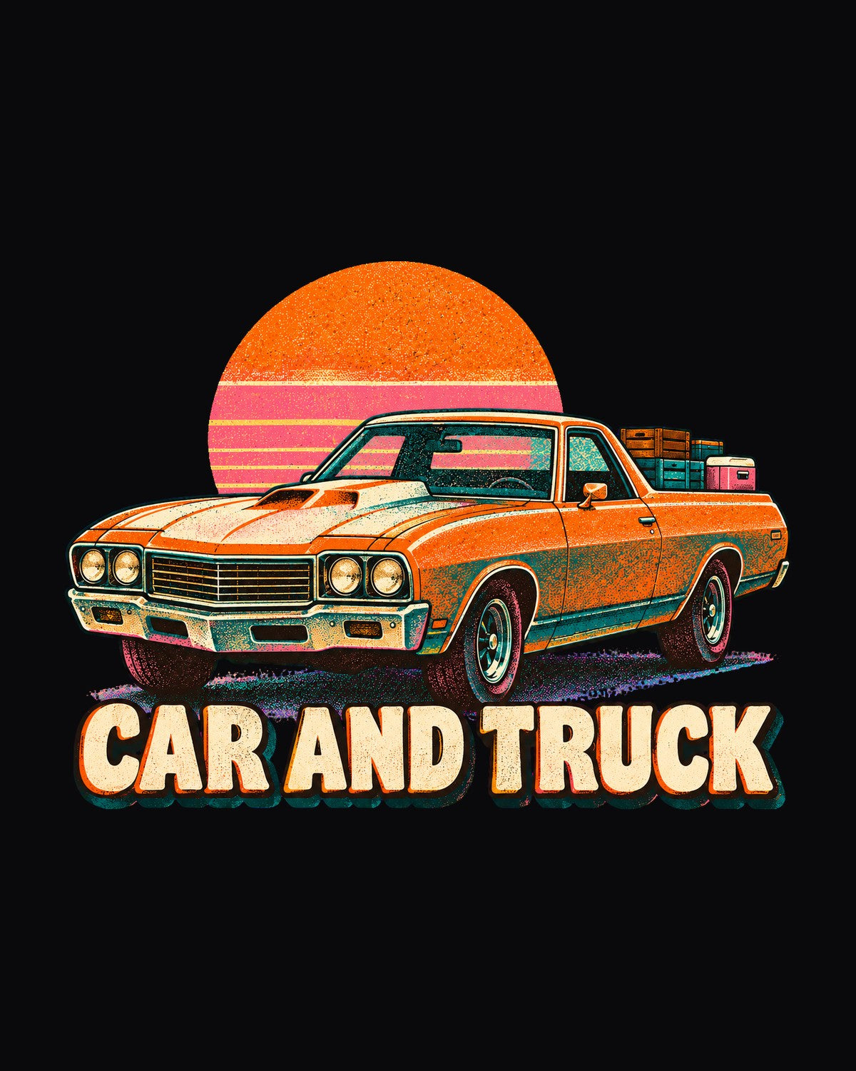 1970 Chevrolet El Camino SS 454 Dawn Bed Riso Shirt design only