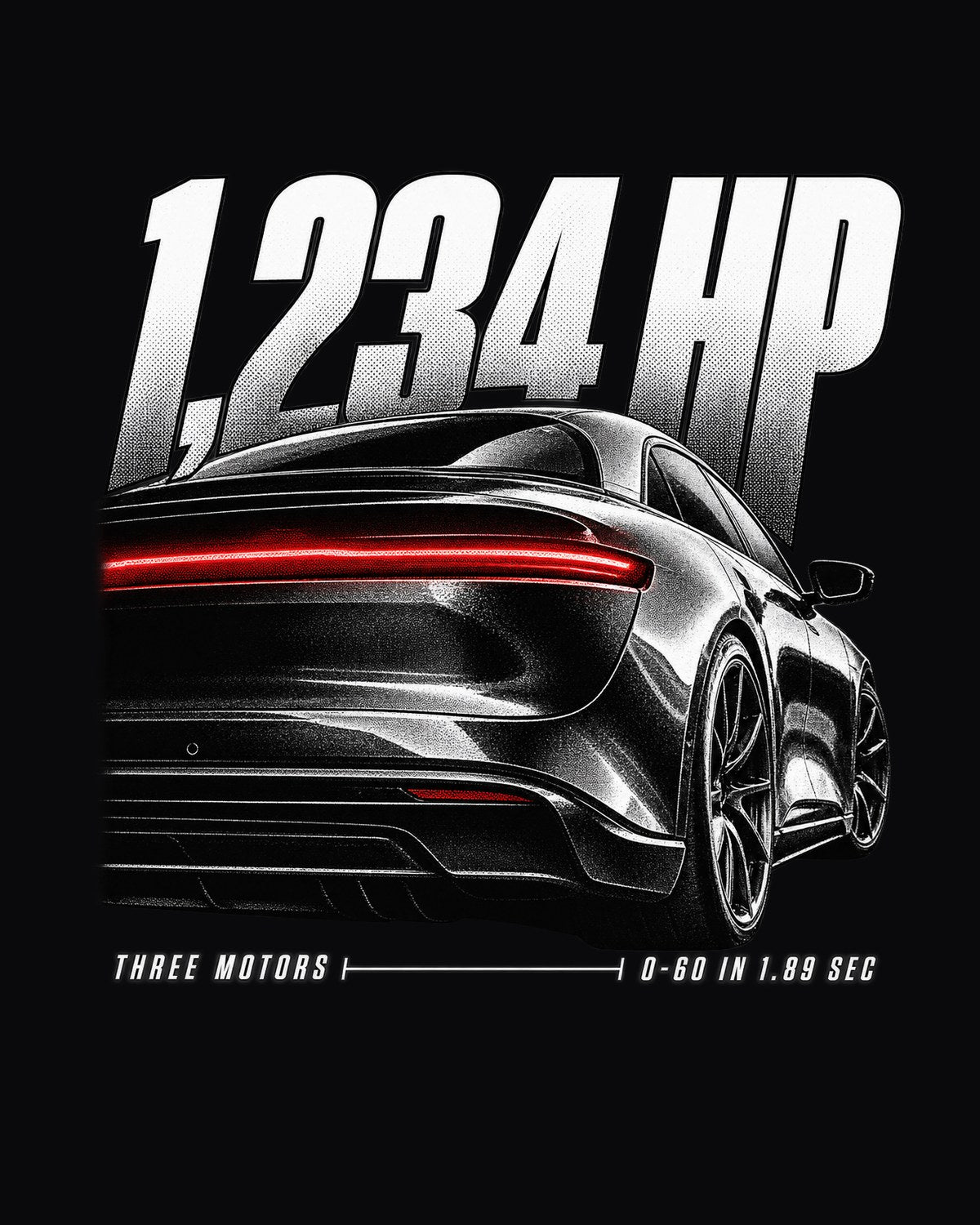 Lucid Air Sapphire 2023 Light Slit Rear Macro Shirt, EV Fan Gift design only