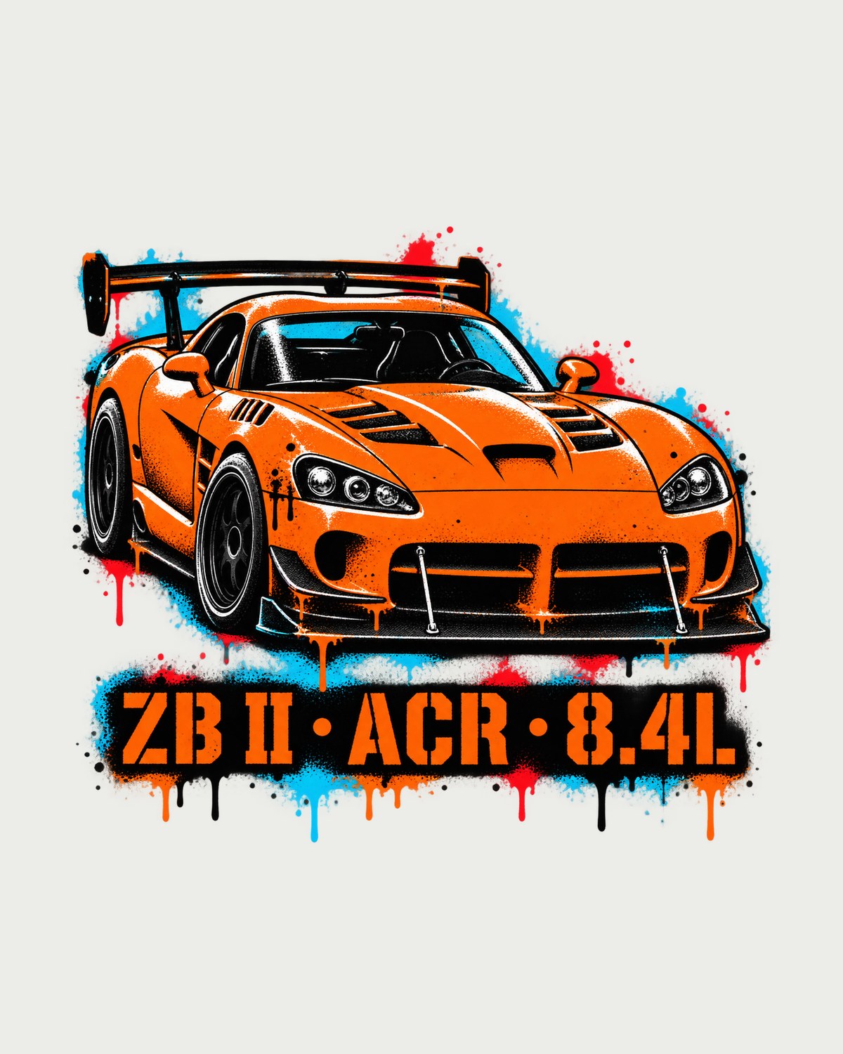 Dodge Viper ACR ZB II Stencil Wing Shirt, Car Guy Gift design only