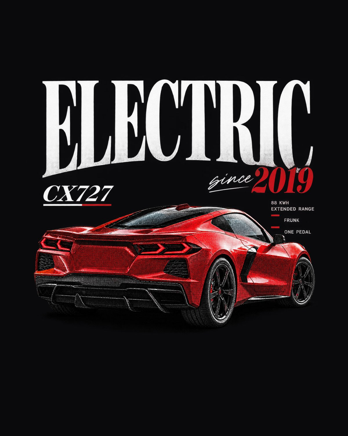 Ford Mustang Mach-E CX727 Electric Since 2019 Editorial Tee design only