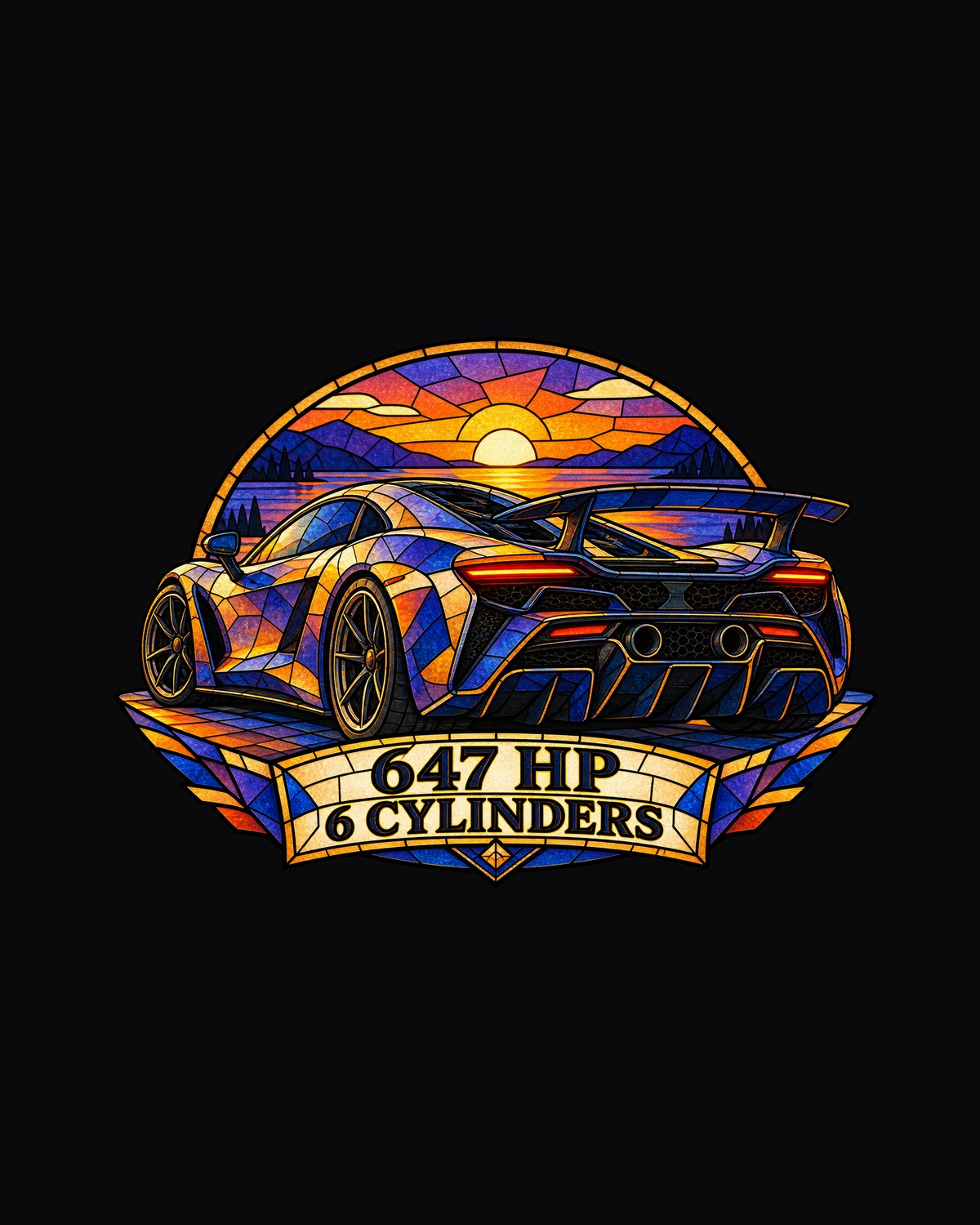 Ford GT 2017-2022 Buttress Stained Glass Shirt design only