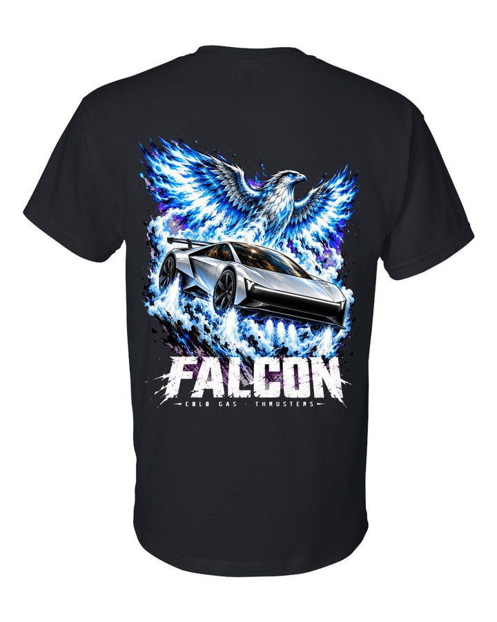 Tesla Roadster 2026 Falcon T-Shirt Black back