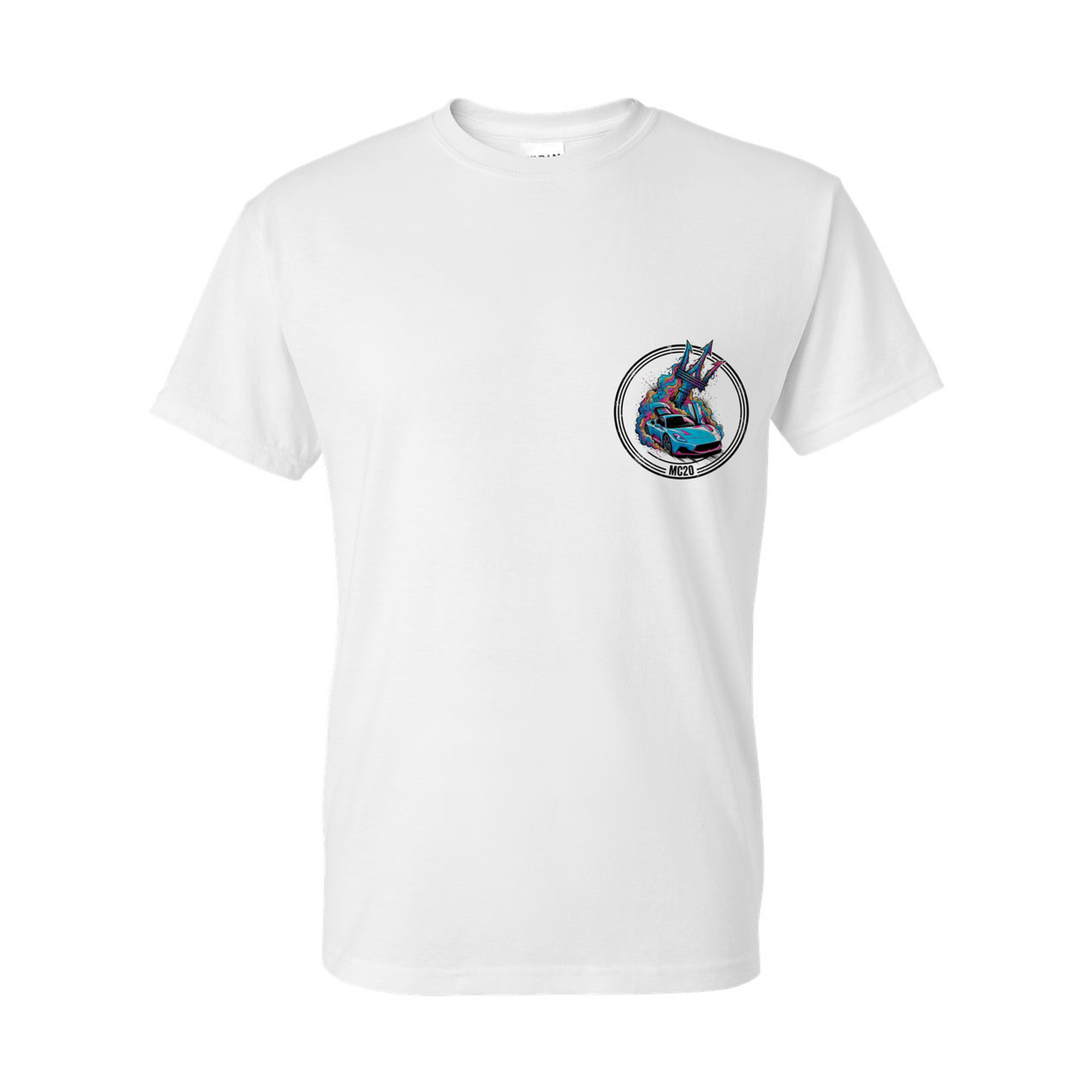 Maserati MC20 Trident T-Shirt — White front emblem