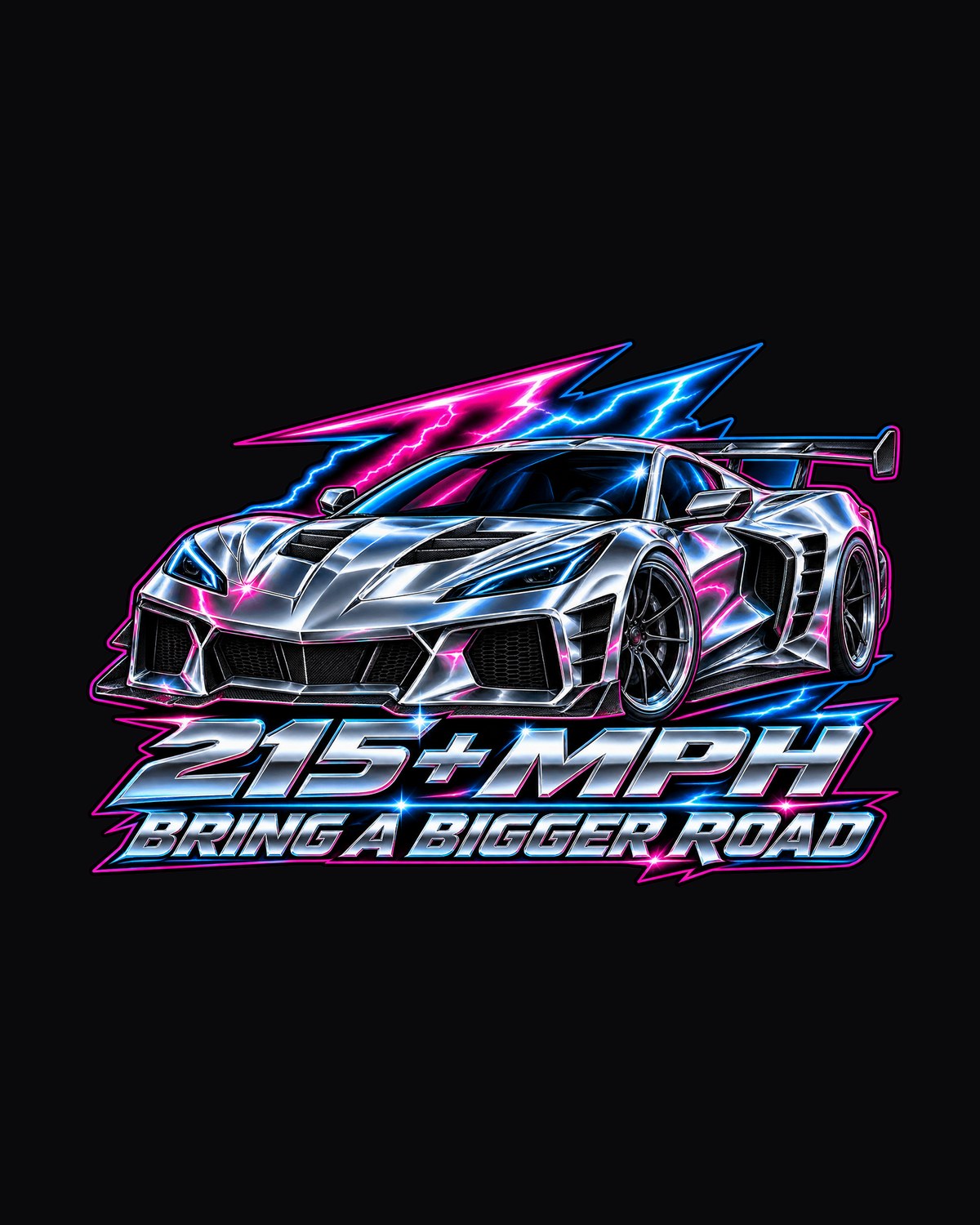 Corvette C8 ZR1 Gauge Cluster HUD Shirt, 215 MPH Car Print design only