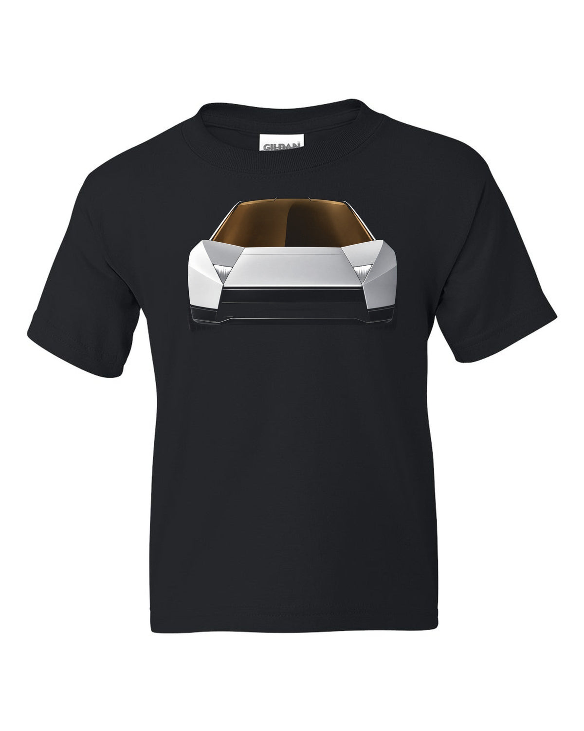 Tesla Roadster Light Bar Kids Tee Black front