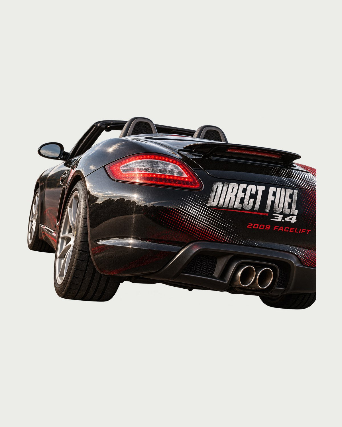 Porsche Boxster 987.2 Taillight Macro Shirt, Direct Fuel 3.4 design only