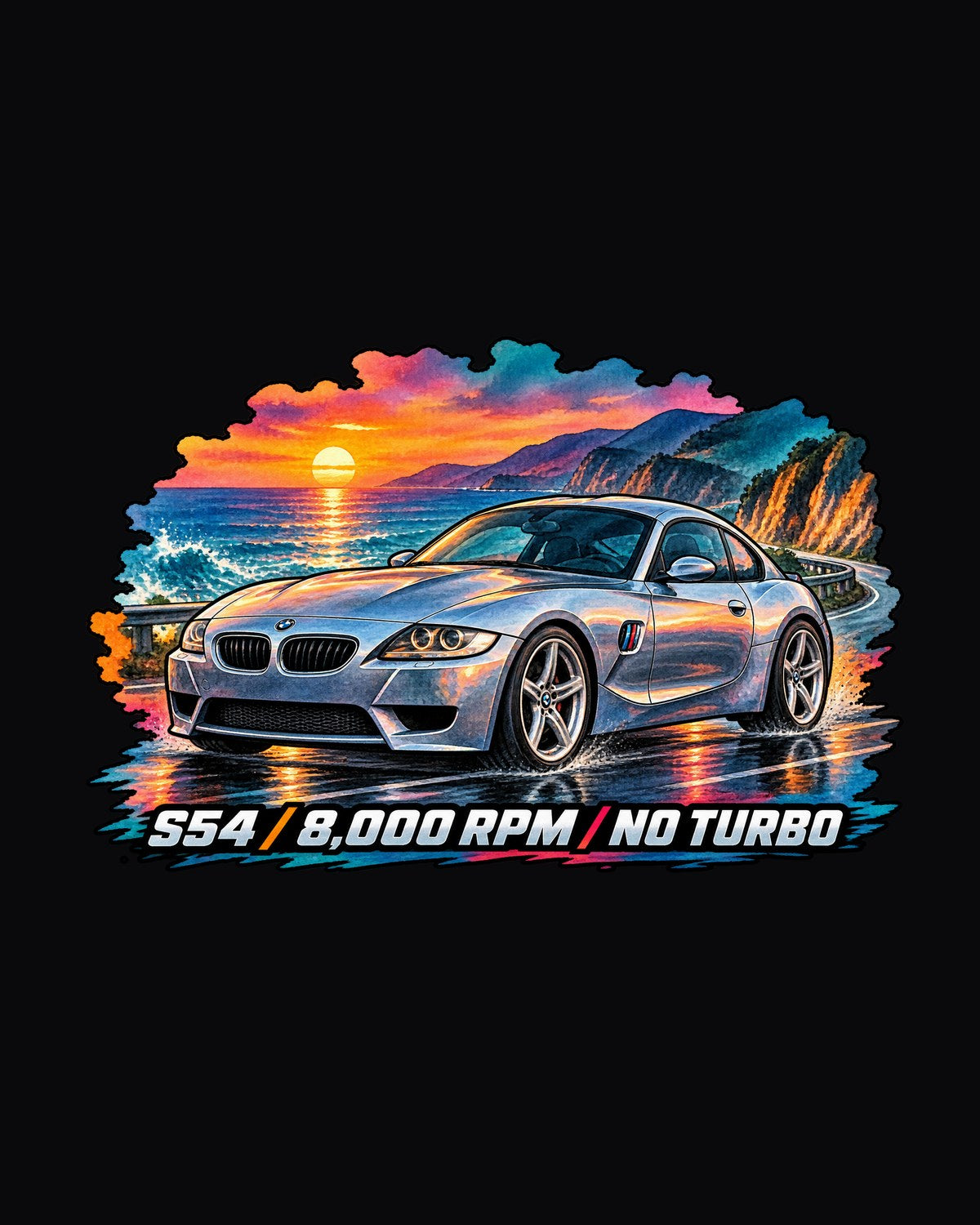 BMW Z3 M Coupe 16-Bit Pixel Art Shirt, Clown Shoe design only