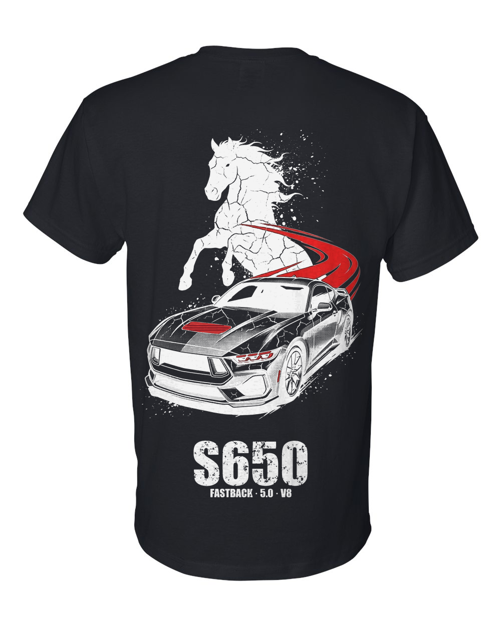 Mustang S650 Stallion T-Shirt — Black back