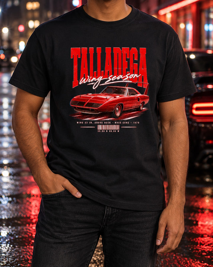 1970 Plymouth Superbird Talladega Street Poster Shirt T-Shirt Black worn hero