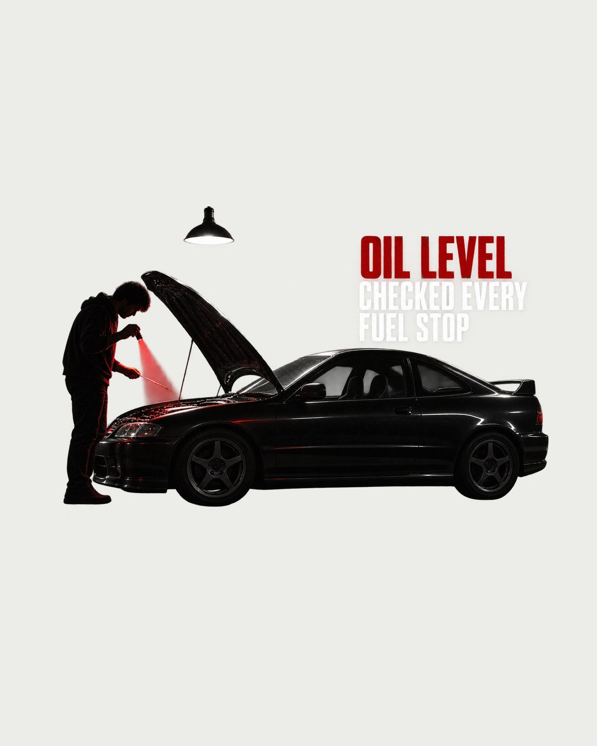 BMW E46 M3 Coupe Dipstick Garage Night Shirt, Oil Level Check design only