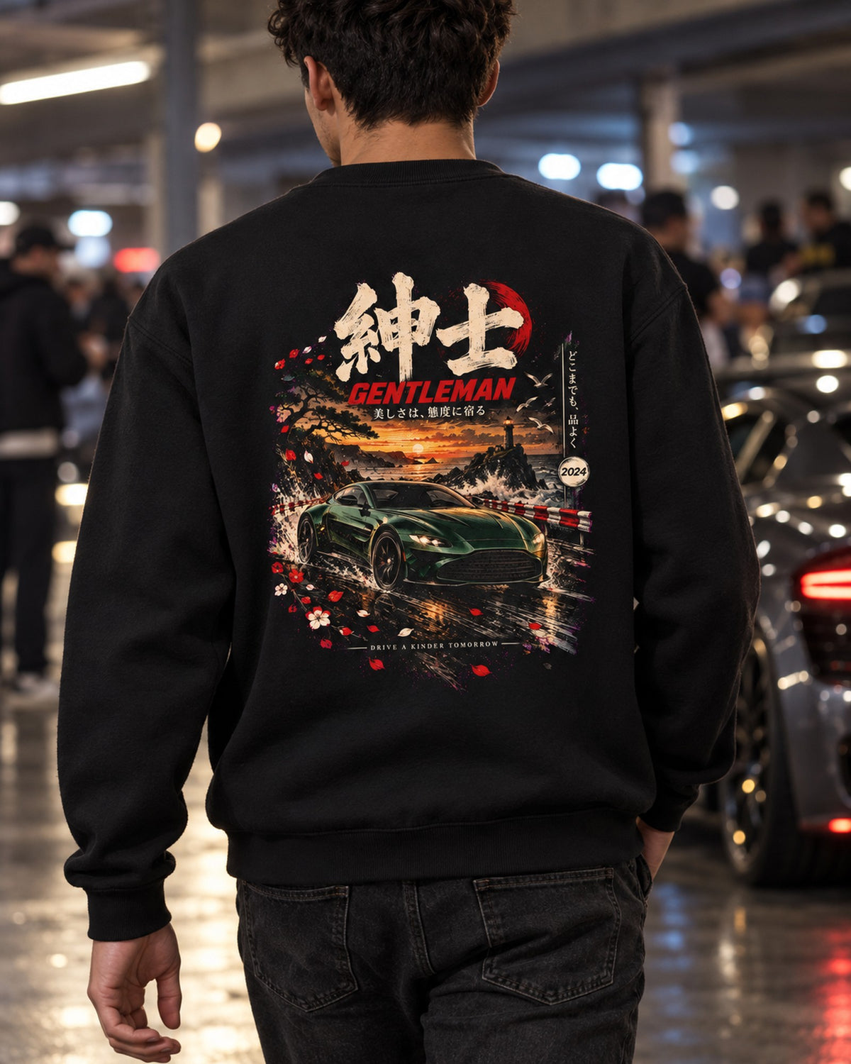 Aston Martin Vantage Gentleman Shirt, Hoodie & More Crewneck Black worn hero