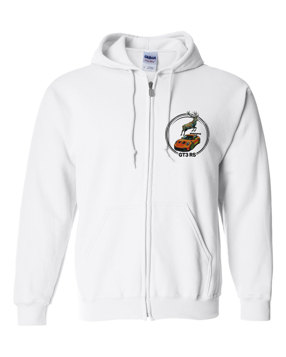 Zip Hoodie White front