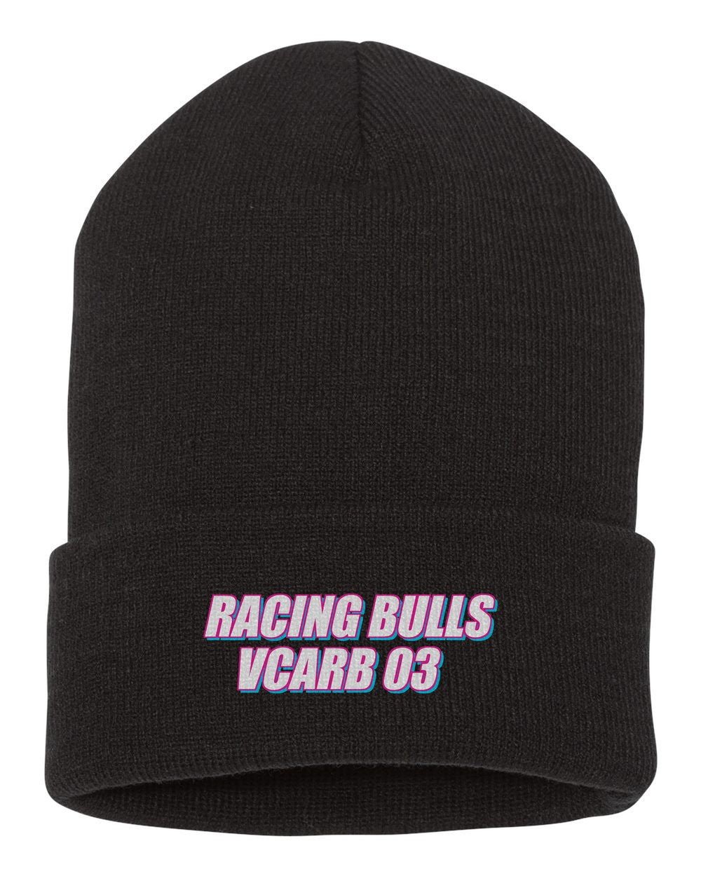Racing Bulls Vcarb 03 black beanie front view with car name