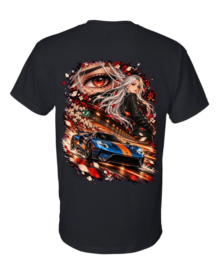 Ford GT Anime Girl T-Shirt Black back