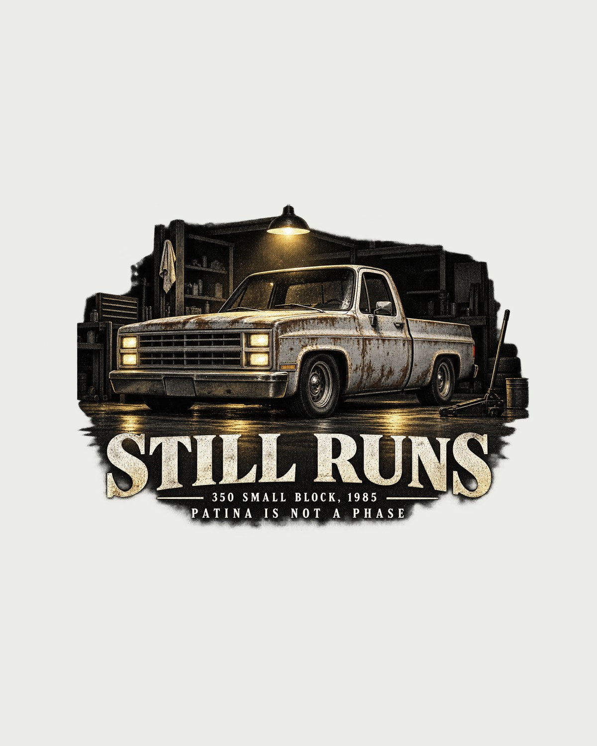 Chevrolet C10 Squarebody 1973-87 Garage Night Tee design only