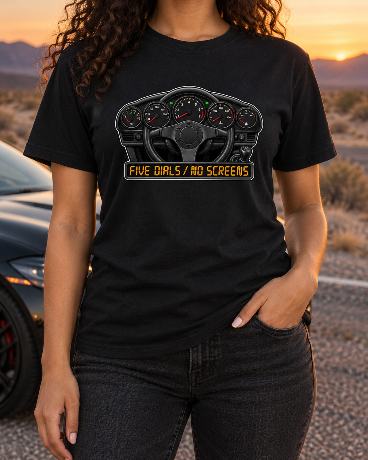 Porsche Cayenne Turbo S 957 Sticker Bomb Collage Shirt, 550 PS T-Shirt Black worn hero