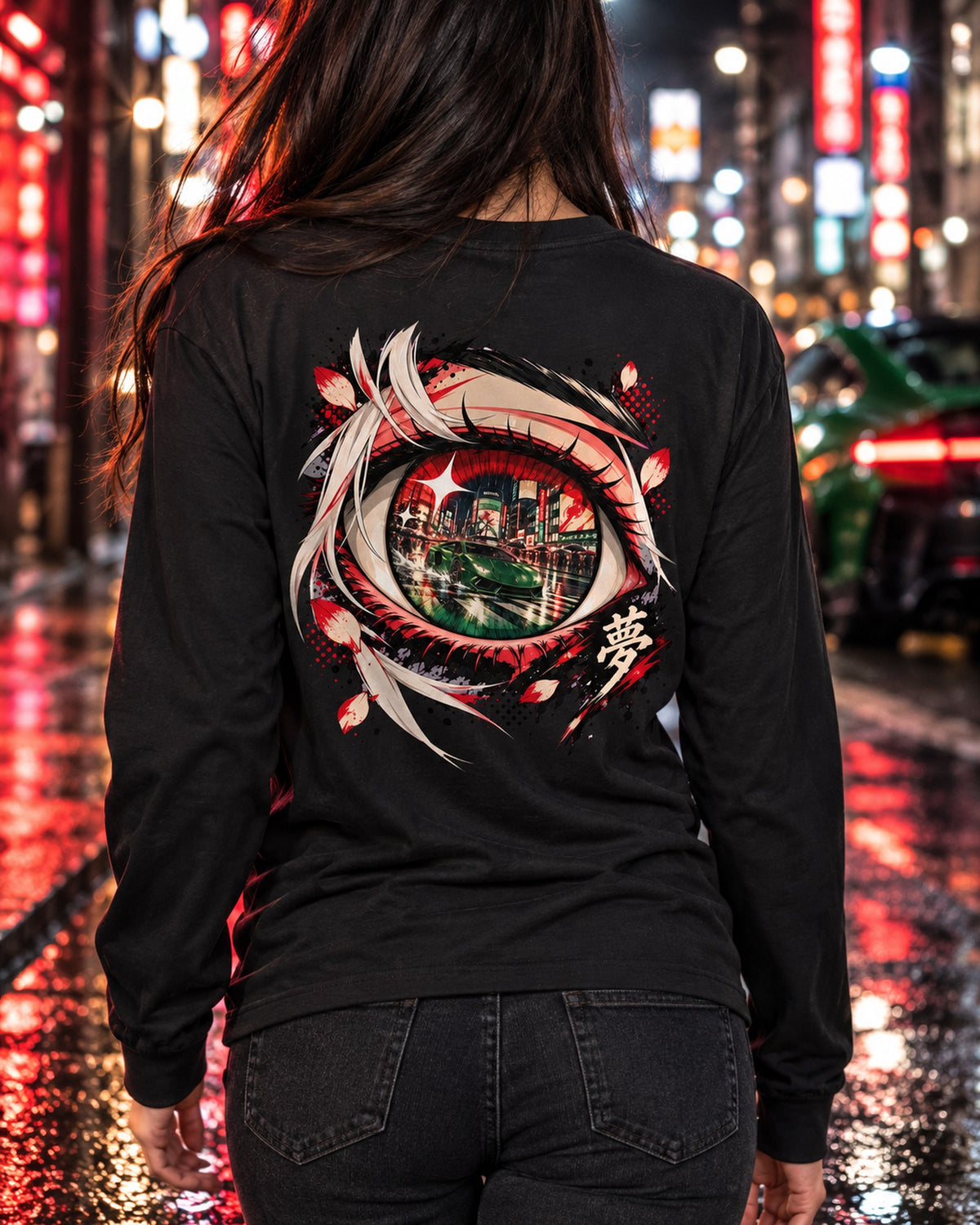 Lamborghini Huracán Anime Girl Shirt, Hoodie & More Long Sleeve Black worn hero