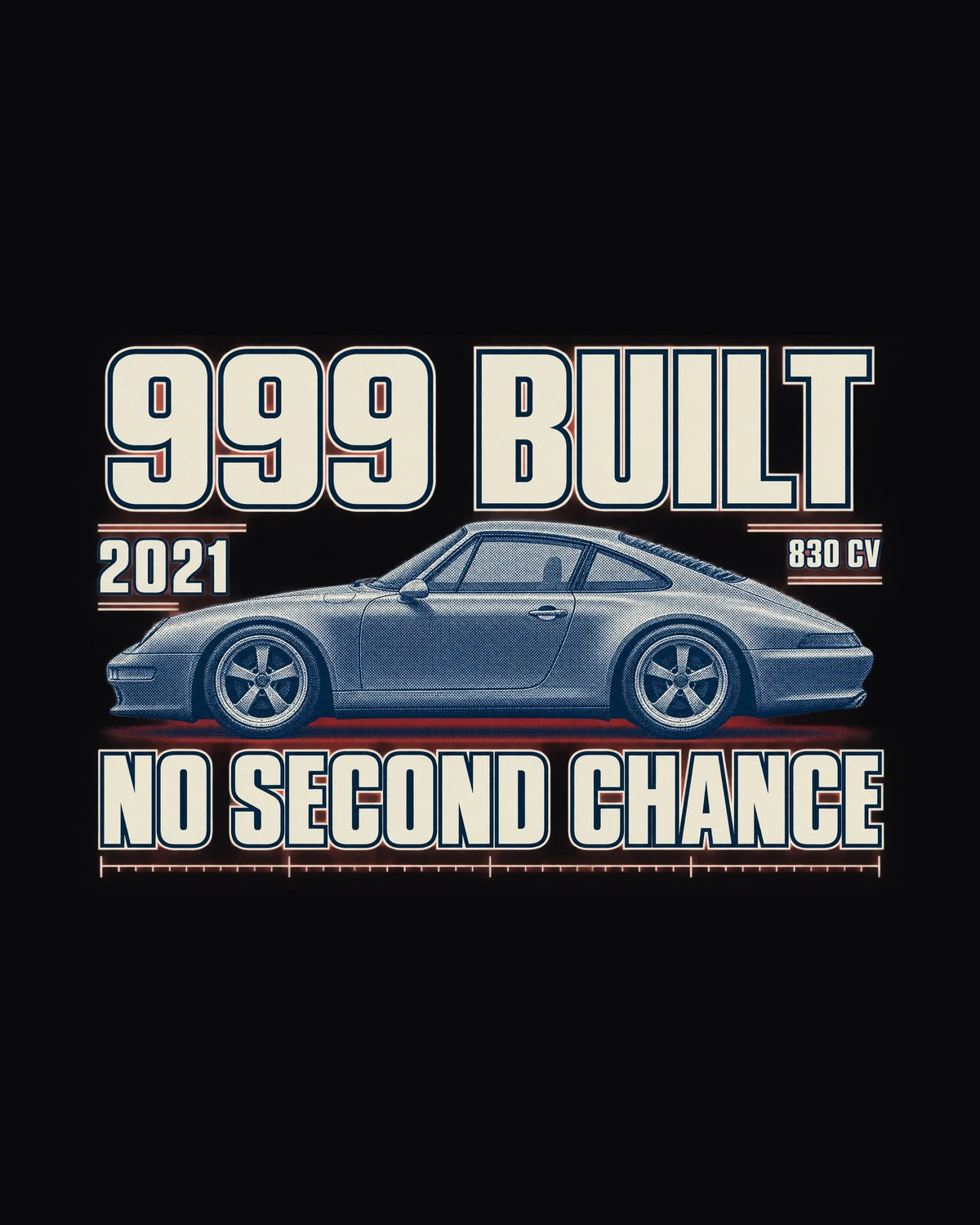 Ferrari 812 Competizione Halftone Tee, 999 Built, 2021 design only