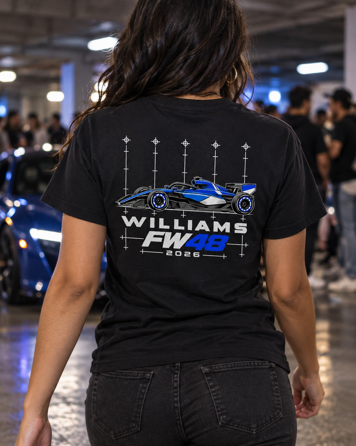 Williams FW48 F1 2026 Side Stations Shirt, Formula 1 Fan Tee T-Shirt Black worn hero