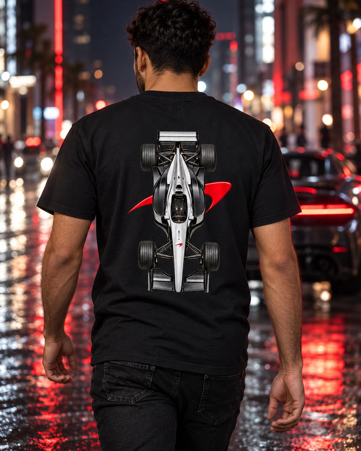 Mclaren MP4 13 1998 Classic F1 Overhead Poster Shirt, Formula 1 Tee T-Shirt Black worn hero