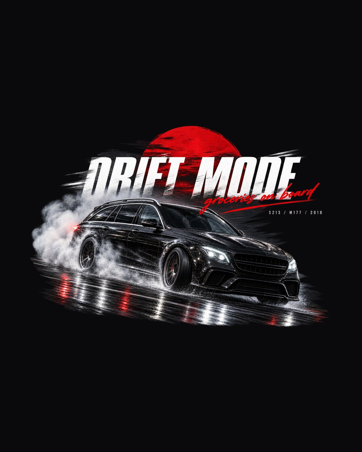 Drift Mode Mercedes E63 S AMG Estate S213 Night Shirt, 2018 design only