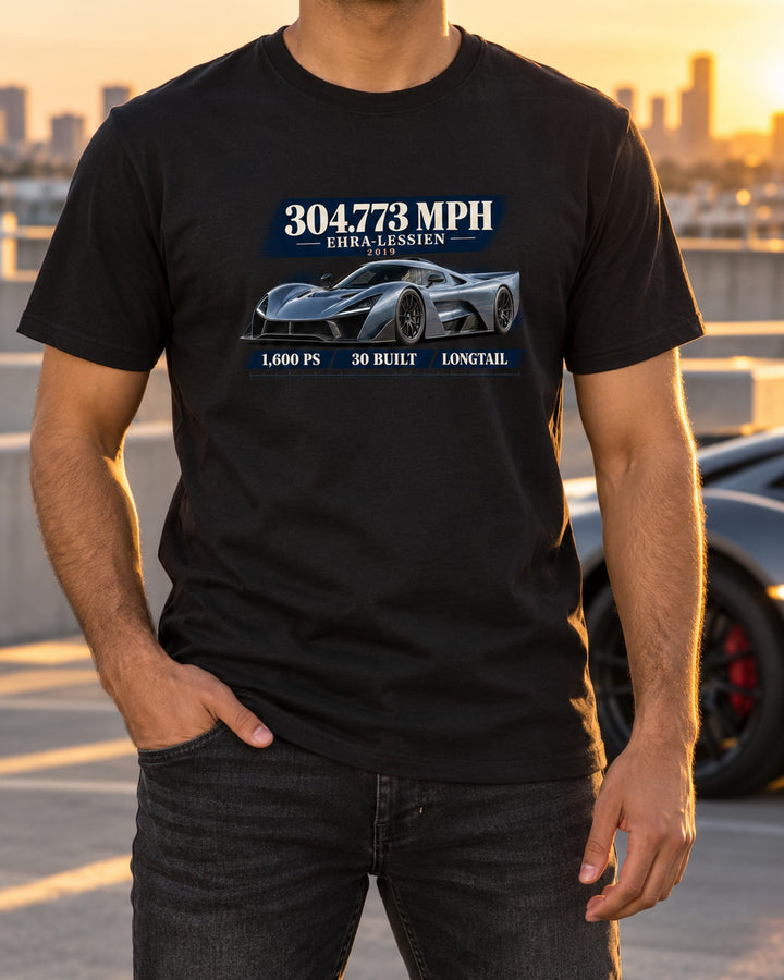 Chiron Super Sport 300+ Archive Panel Shirt, 304.773 MPH T-Shirt Black worn hero