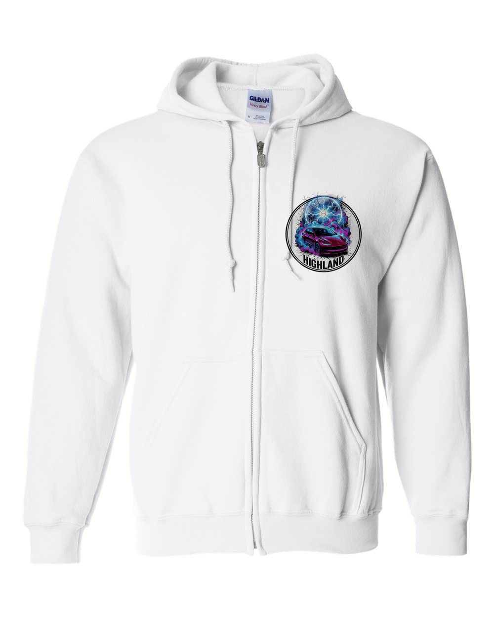 Zip Hoodie White front