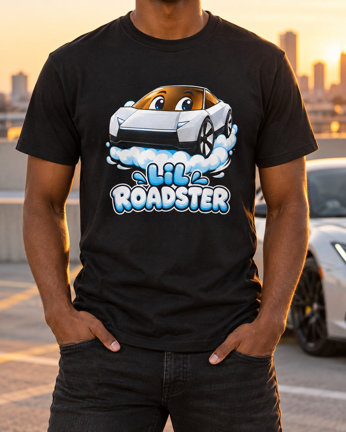 Lil Roadster Kids Shirt, Onesie & More T-Shirt Black worn hero
