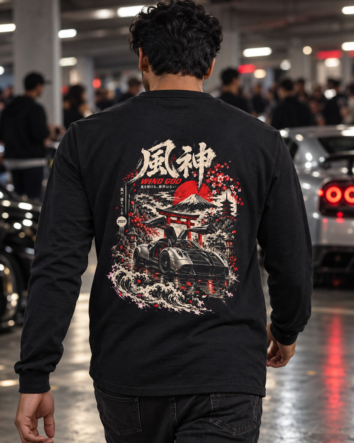 Pagani Huayra Wind God Shirt, Hoodie & More Long Sleeve Black worn hero