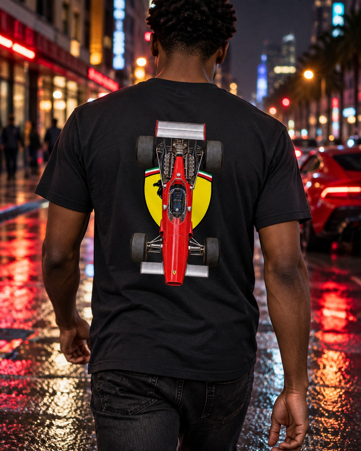 Ferrari 312 B 1970 Classic F1 Overhead Poster Shirt, Formula 1 Tee T-Shirt Black worn hero
