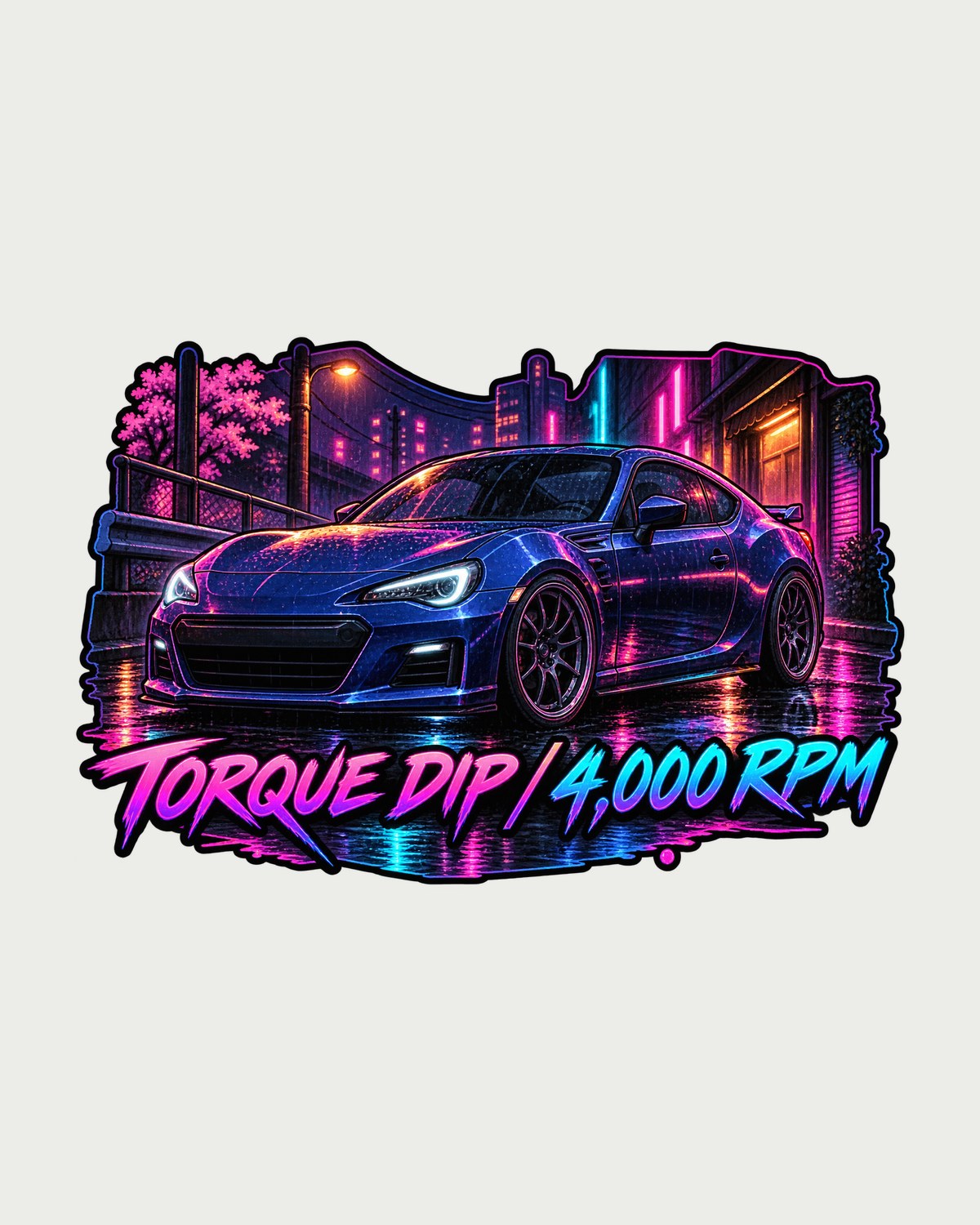 Subaru BRZ ZD8 FA24 Sideways Exit Graffiti Car Shirt design only