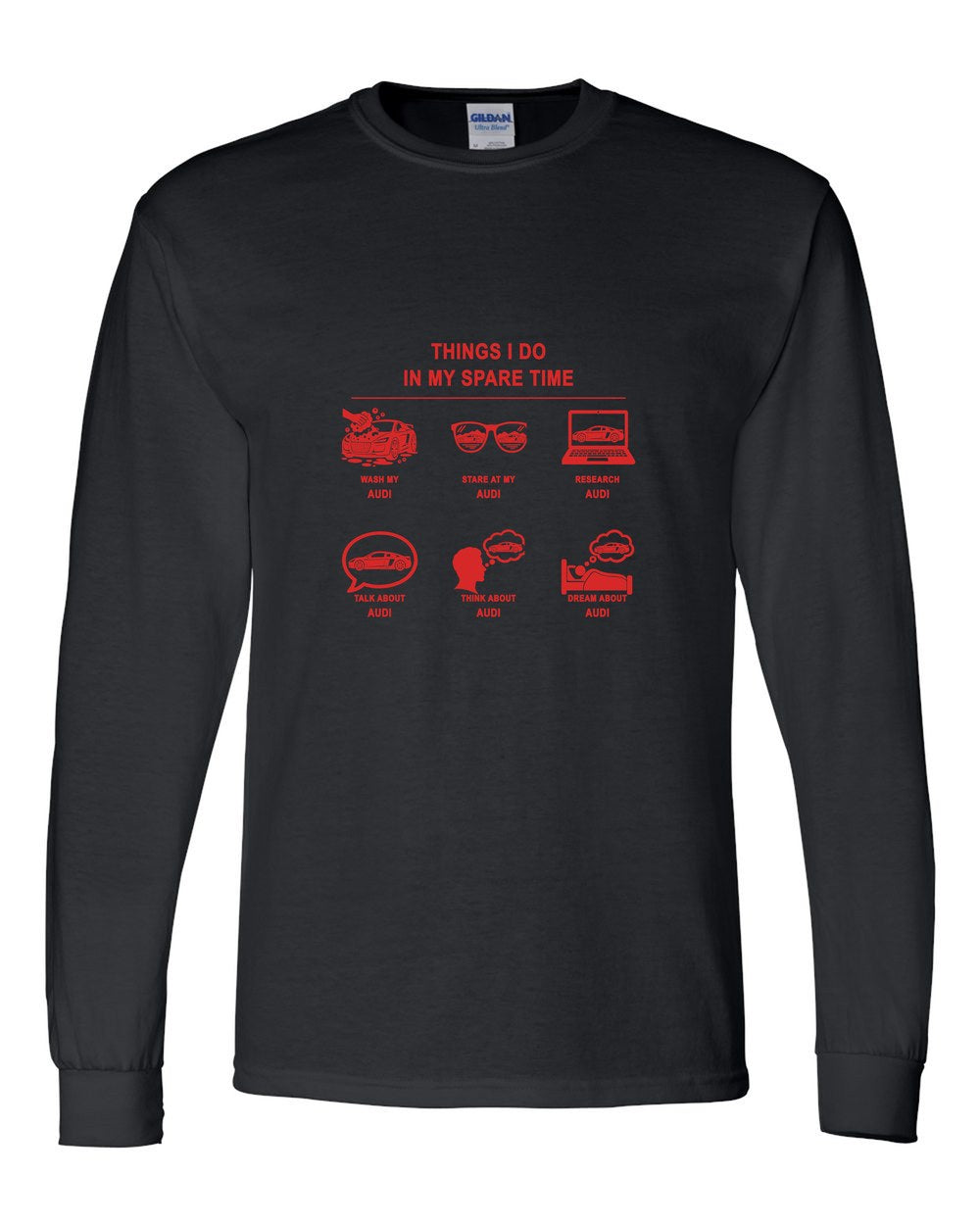 Audi Things I Do Long Sleeve Black front