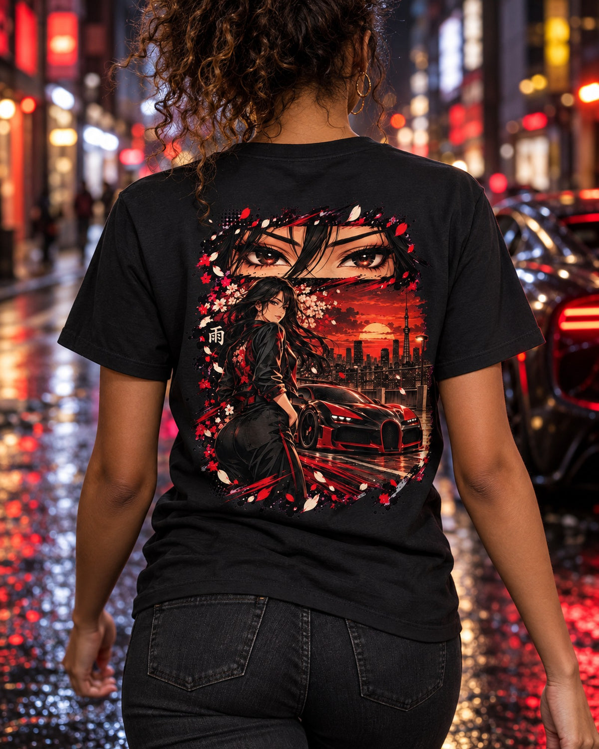 Bugatti Veyron Anime Girl Shirt, Hoodie & More T-Shirt Black worn hero