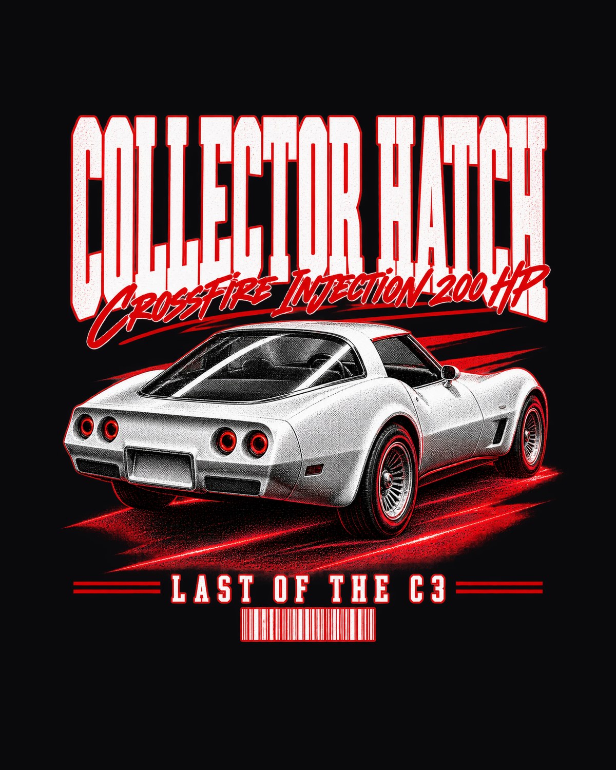 Corvette C3 1982 Collector Edition Hatch Street Poster Tee design only