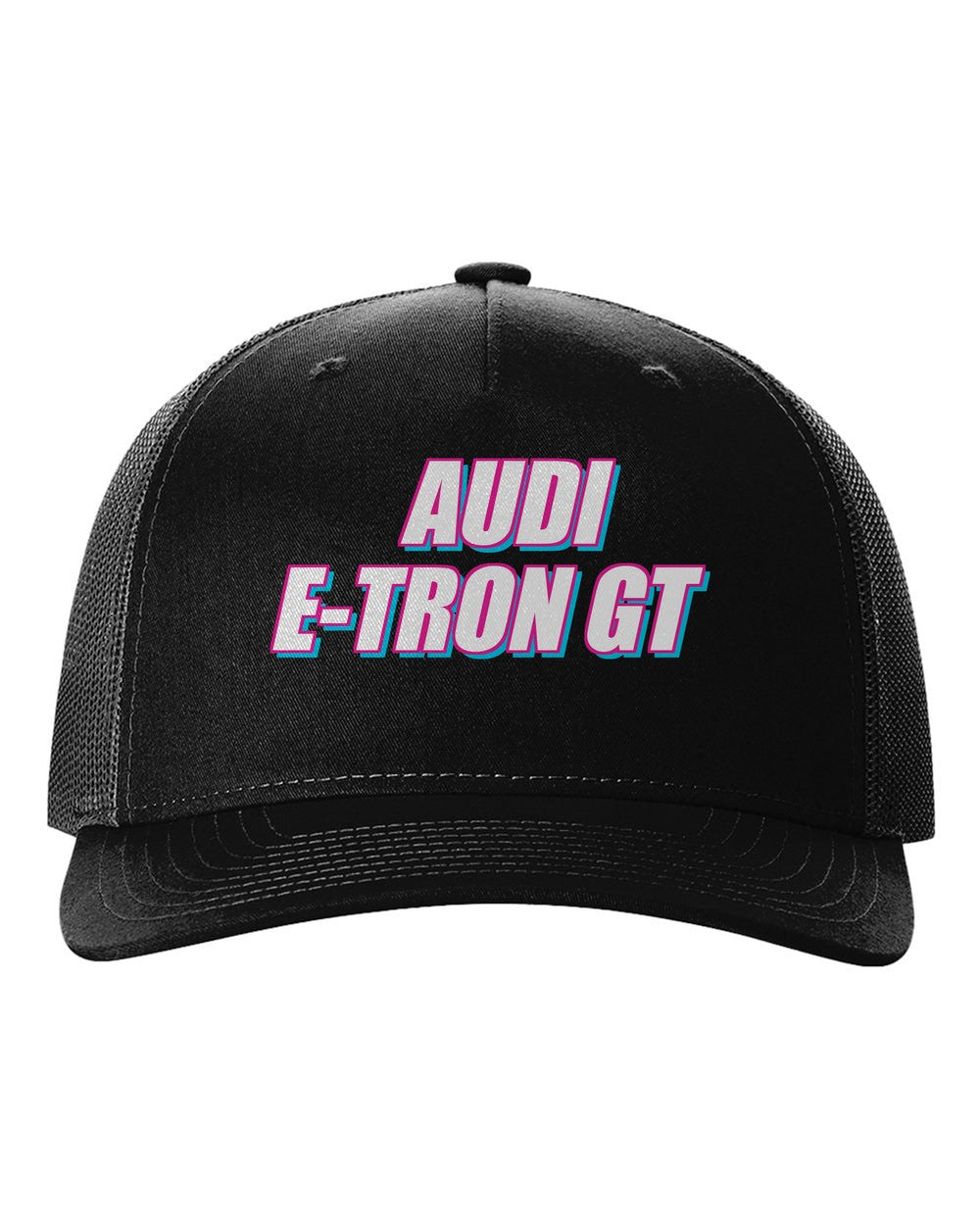 black hat front view with car name