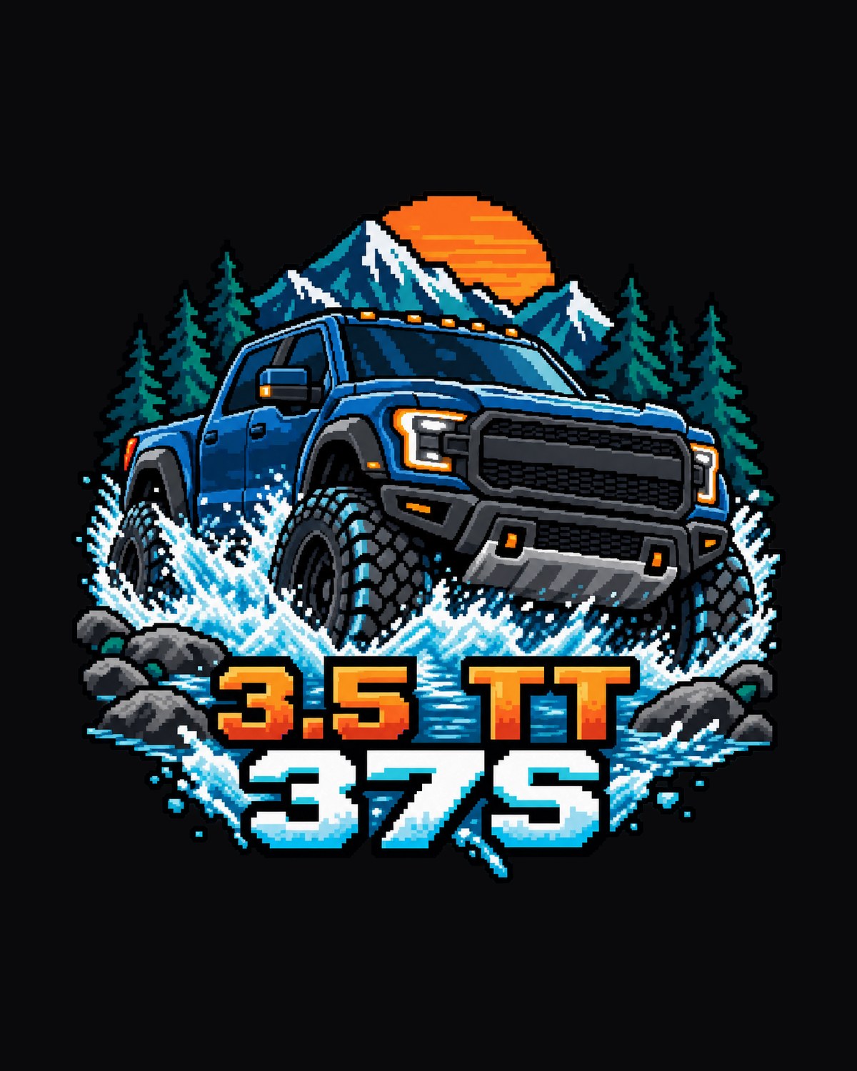 Ford F-150 Raptor Gen 3 P702 16-Bit River Crossing Tee design only