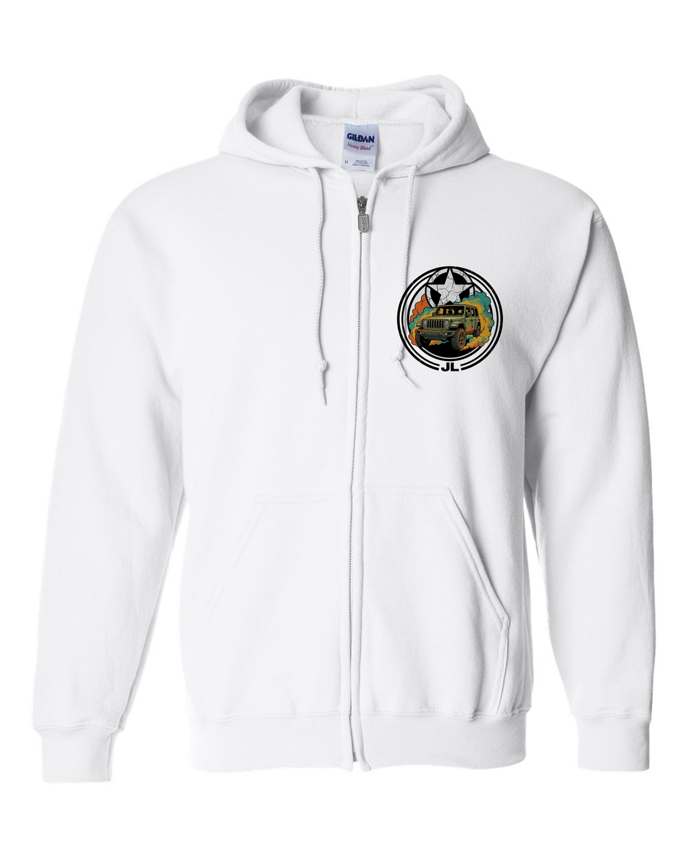 Zip Hoodie White front