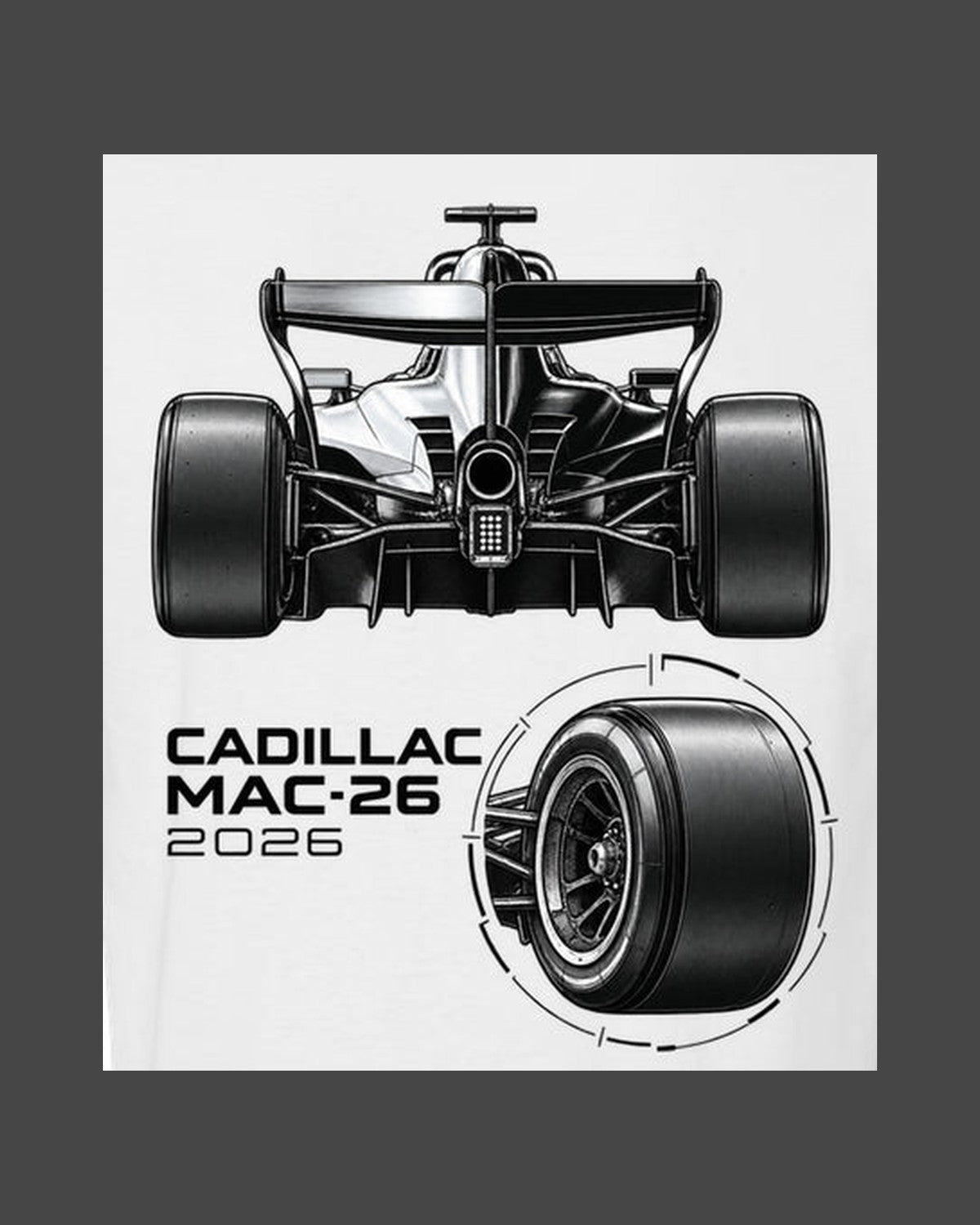 Cadillac MAC-26 F1 2026 Rear Axle Shirt, Formula 1 Fan Tee design only