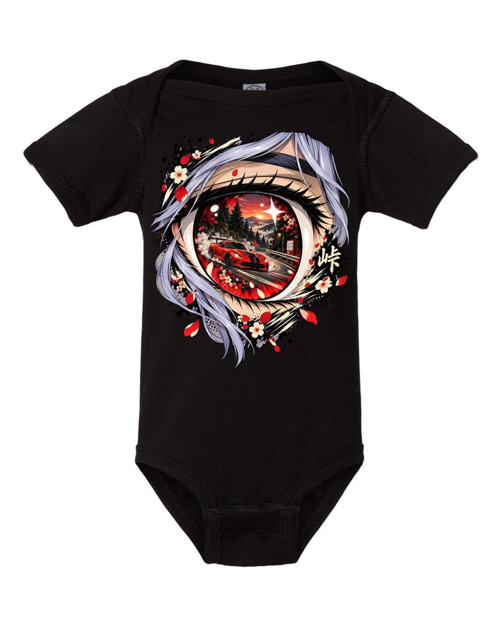 Dodge Viper ACR Anime Girl Baby Onesie Black front