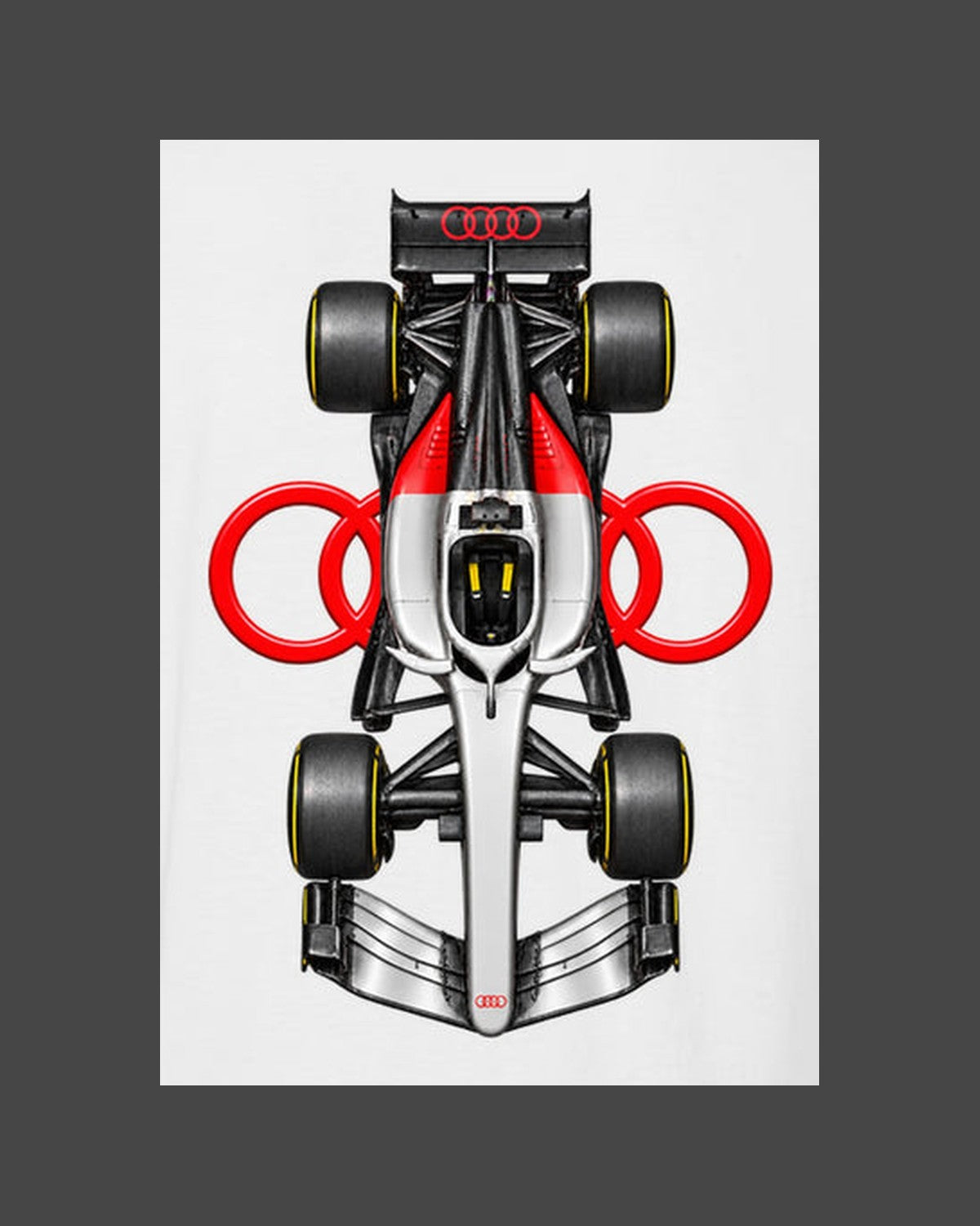 Audi R26 2026 F1 Overhead Poster Shirt, Formula 1 Tee, Design 03 design only