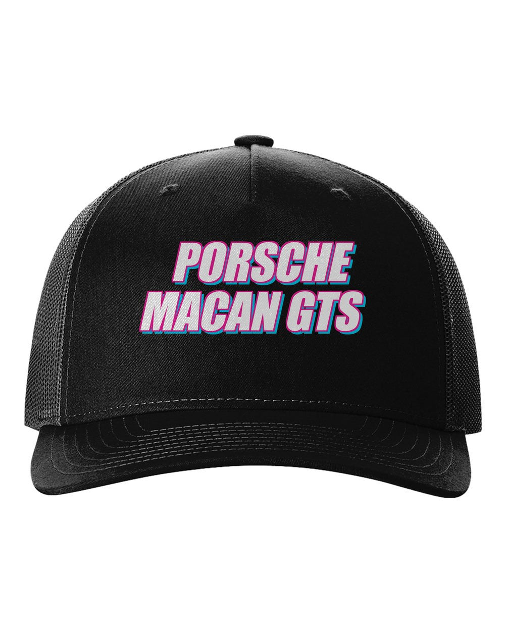 black hat front view with car name