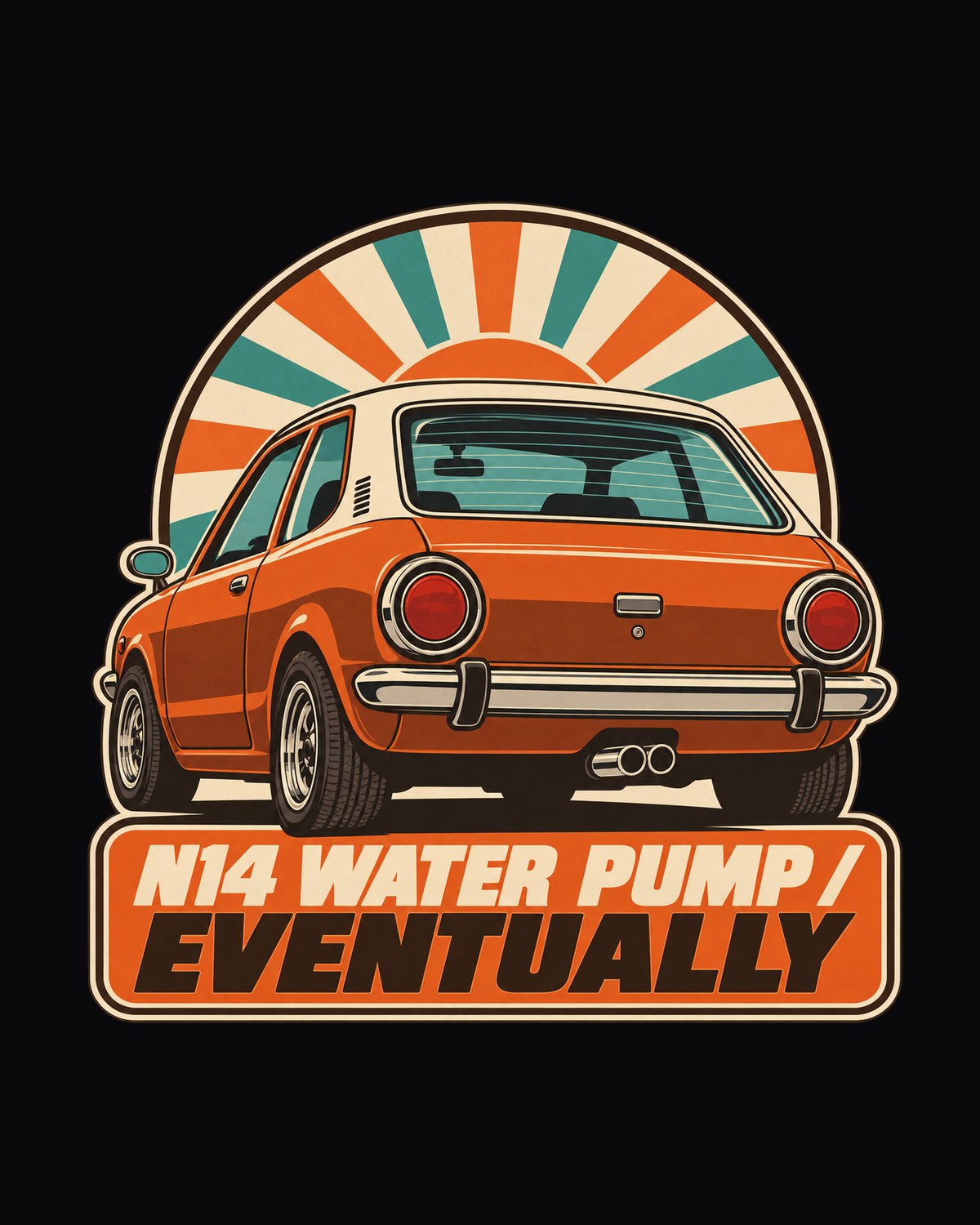 Mini Cooper S R56 Retro Catalogue Ad Shirt, N14 Water Pump design only