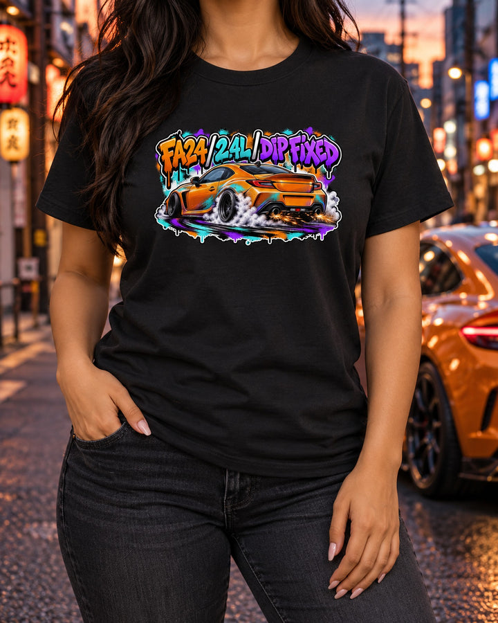 Subaru BRZ ZC6 Rain Touge Lo-Fi Anime Night Shirt T-Shirt Black worn hero